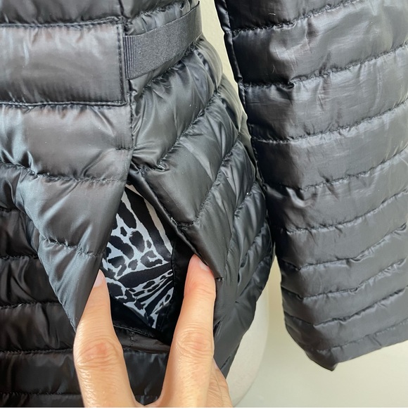 Michael Kors Solid Black Gold Duck Down Waterfowl Feathers Puffer Jacket Large - Picture 7 of 12